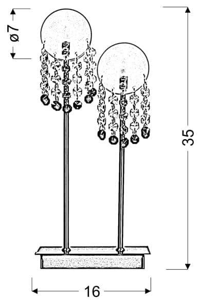 Candellux LUXOR 42-02801 krom bordlampe