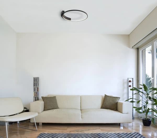 Moderne sort ring loftlampe Ø60 cm VELVET LED 38W C0198 Maxlight