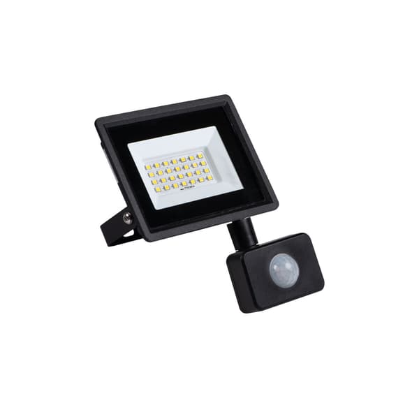 LED halogenstrålkastare med sensor 20W IP44 31398 neutral Miledo