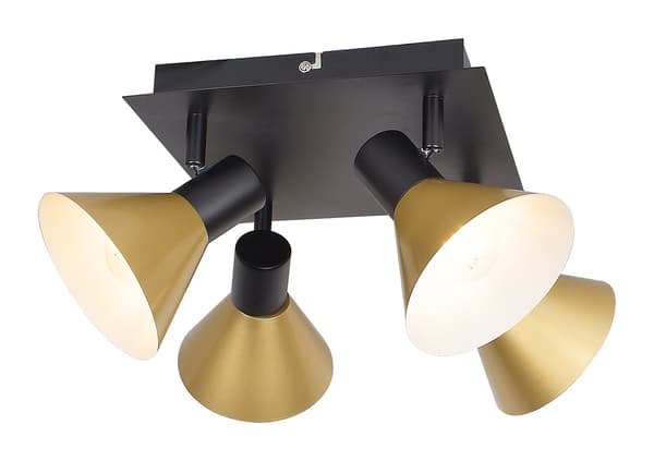 Loftspot mat sort / guld E14 4x40W Alvaro 3159 Rabalux