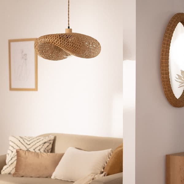 Bambu Hänglampa Hatt Boho Abruzzo Ponti E27
