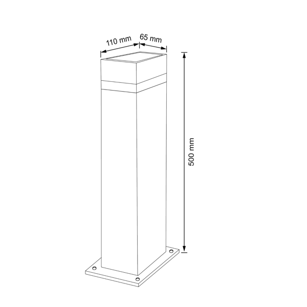 Ulkoseinävalaisin GU10 50cm GILBERT 322371 Polux