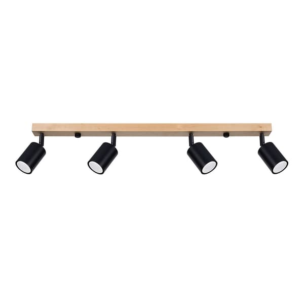 Loftlampe rør firedobbelt rektangulær sort 4xGU10 10W VERDO SL.1294 Sollux Lighting