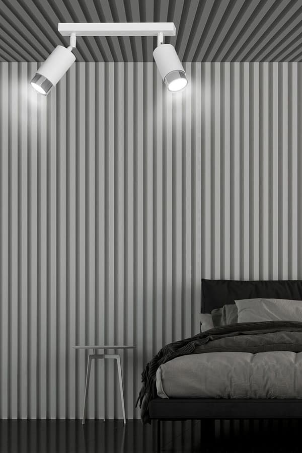 LOFTLAMPE Emibig 2xGU10 30W HIRO 2 WH/CHROME 962/2