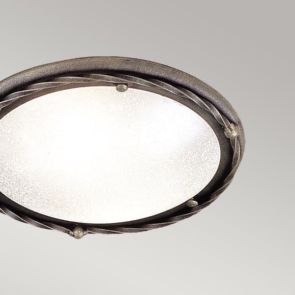 Stjerneeffekt loftlampe rund 30 cm 1xE27 60W sort / guld Pembroke Elstead