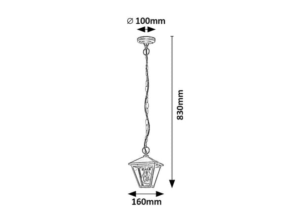 Klassisk pendellampe 1xE27 Paravento sort 7149 Rabalux