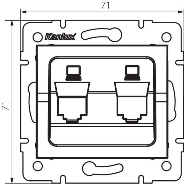 RJ45-stikadapter LOGI mat sort Kanlux 33570