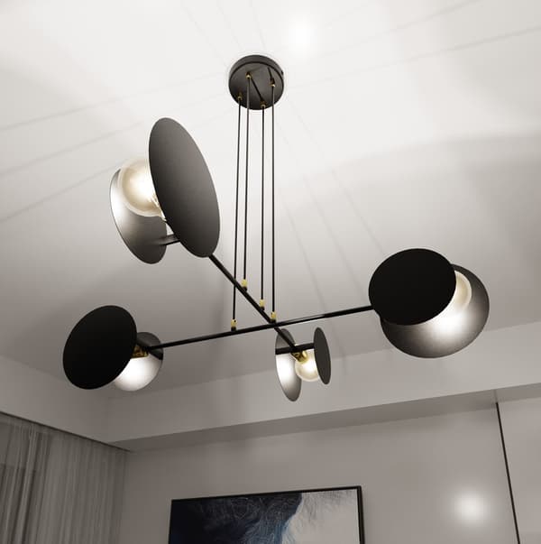 Lysekrone Emibig 4xE27 40W IDEA 4 BLACK 792/4