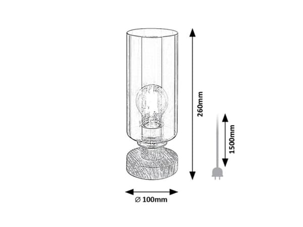 Moderne bordlampe egebase E27 Tanno 74120 Rabalux