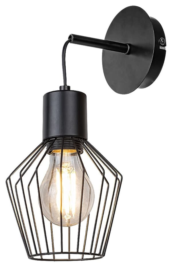 Moderne væglampe E27 sort Belano 3538 Rabalux