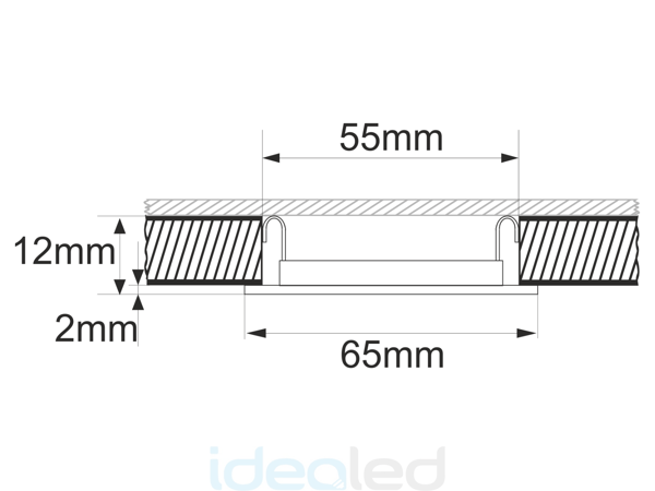 LED møbelarmatur, firkantet, grå IdeaLED ID-1502