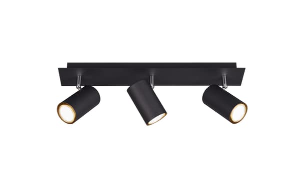 Loftlampe moderne mat sort cylindriske rør 3xGU10 35W VANTOS Trio