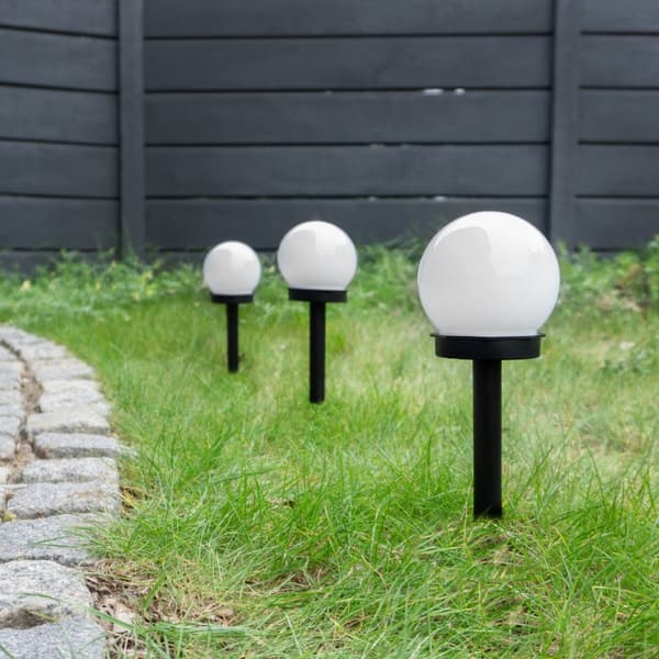 Solcellsdriven trädgårdslampa LED-kula för markmontering Ecolight EC20769