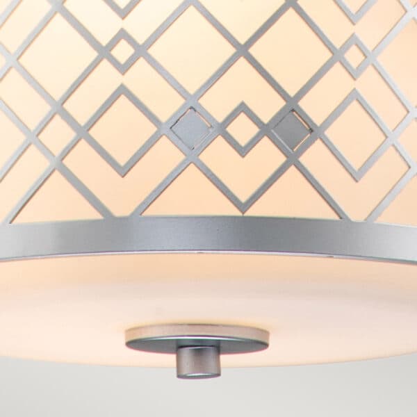 Pendellampa lackerat silver Ziggy 2xE14 40W Elstead