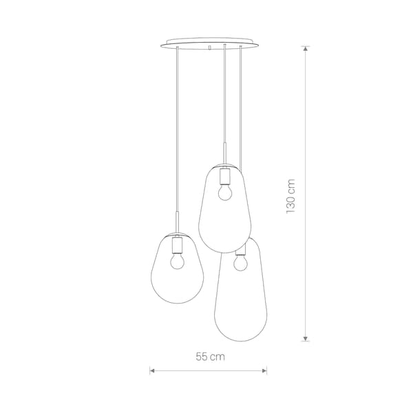 Pendellampe lysekrone Nowodvorski PEAR 7794 stål, sort
