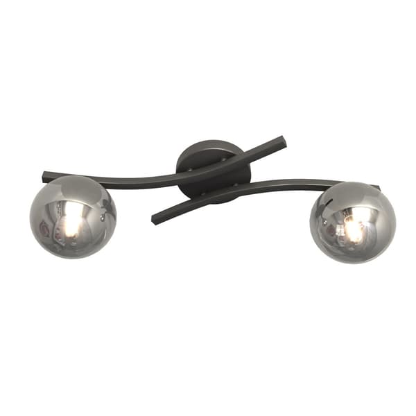 Loftlampe moderne sort-grafit kugler 2xE14 10W OPUS Emibig