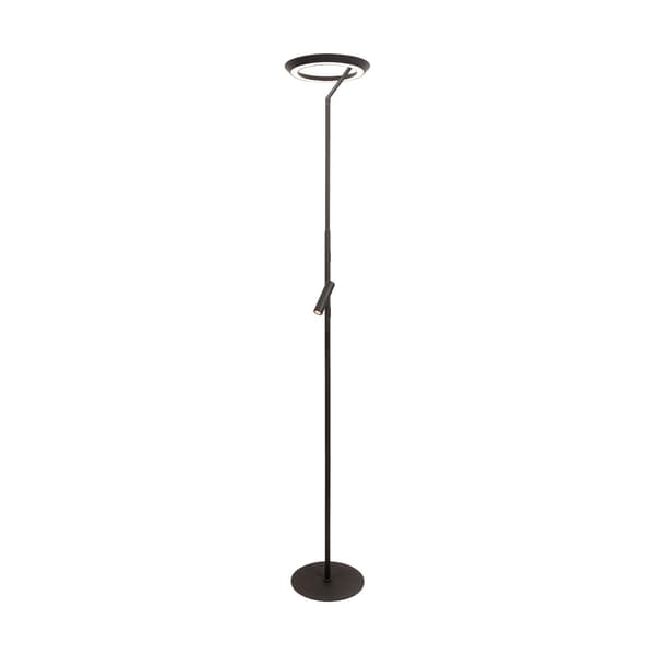 Moderne sort ring gulvlampe læselampe LED 21W CELESTE Lucide