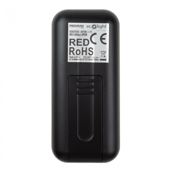 LED-bånds fjernbetjening RT10 til RGB+CCT 4-zone touch-controller sort Ecolight