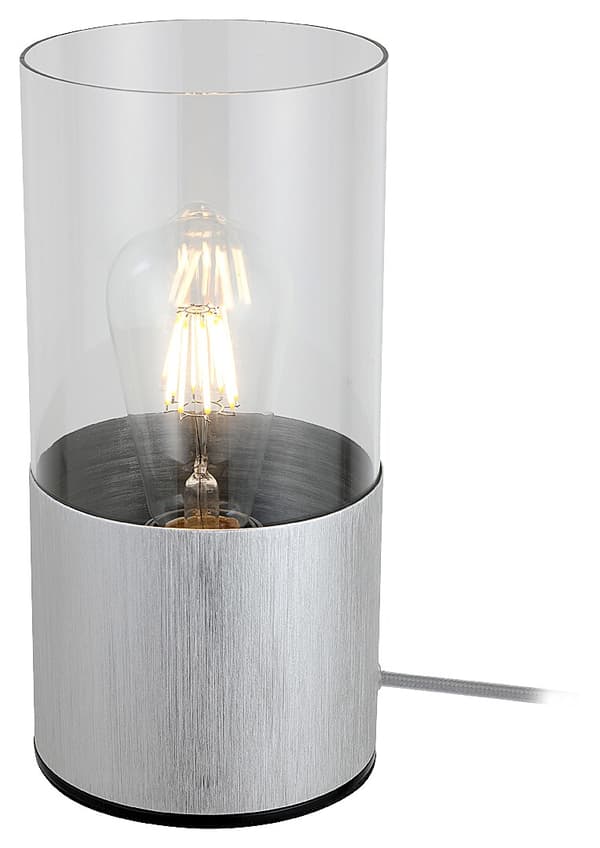 Moderne bordlampe børstet aluminium E27 Zelkova 3153 Rabalux