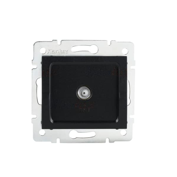 Antennestik type F LOGI mat sort Kanlux 33596