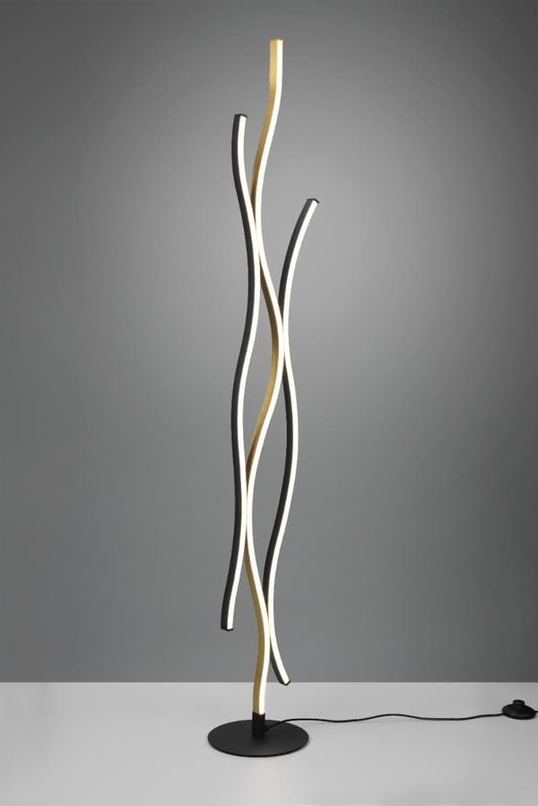 LED gulvlampe BLAZE guld Trio 441210308