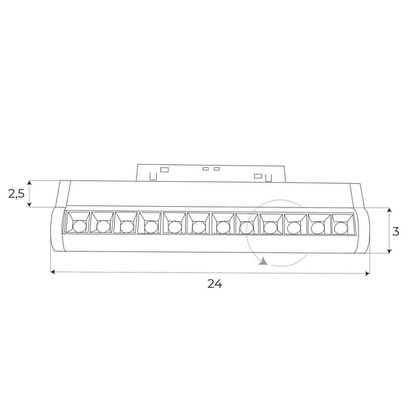 Magnetisk lineær lampe ZIGBEE LED-system 11W 812lm 2700/5000K Maxlight