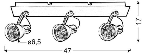 Candellux MARKUS 93-35608-M sort loftlampe