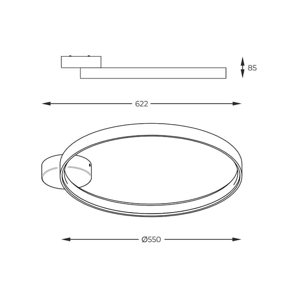 Loftlampe moderne ring CIRCLE LED 30W Zuma Line LA0769