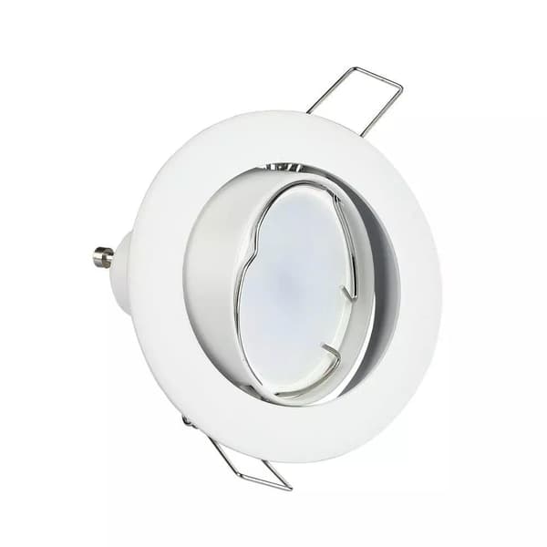 V-TAC GU10 Rund Rörlig Vit Takspotlight VT-779