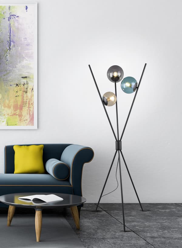 LANCE gulvlampe sort Trio 403400317