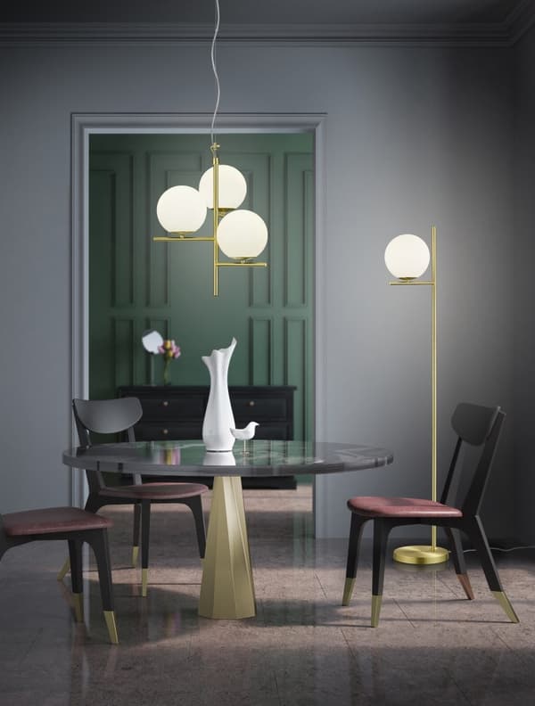 PURE gulvlampe guld Trio 402000108