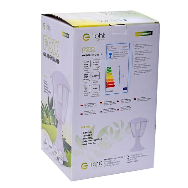 Udendørs standerlampe 1x60W E27 FOX EKO3513 Eko-Light