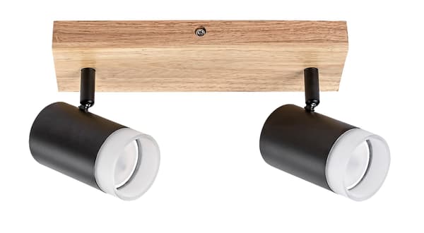 Loftspot eg / sort GU10 2X5W Toras 73122 Rabalux
