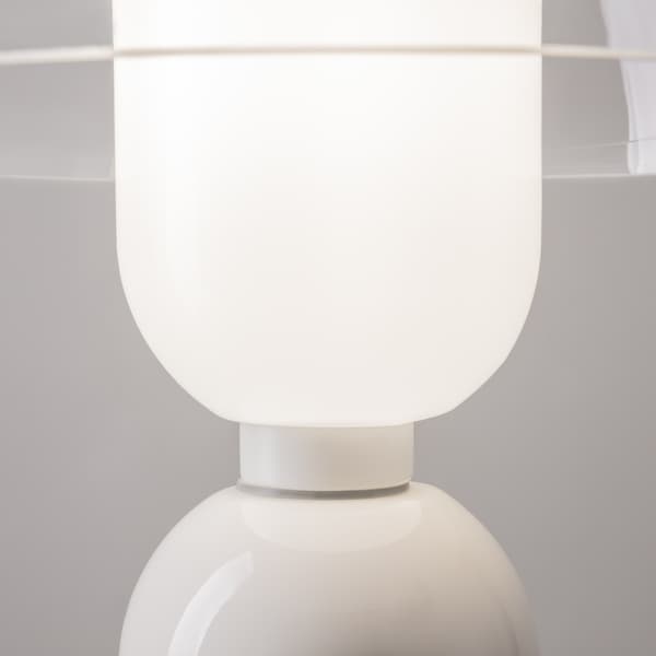 Vit bordslampa med glaskupol Memory 1xE14 40W Maytoni
