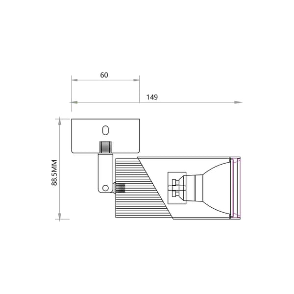 Loftspot sort-guld NEO 1xGU10 8W Milagro