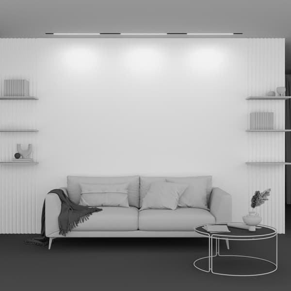 Sort lineær LED-skinnespot 24W 2700K BASIS Maytoni Technical