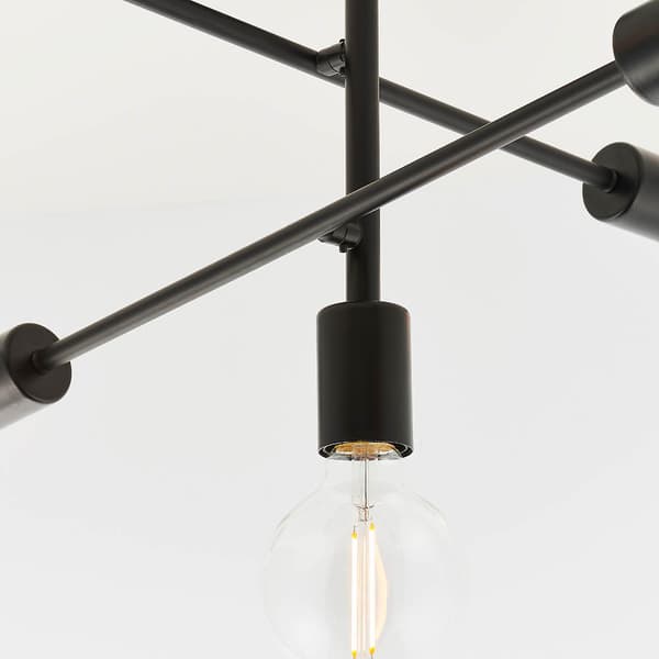 Loft-kattovalaisin mattamusta sticki 5xE27 40W STUDIO Endon