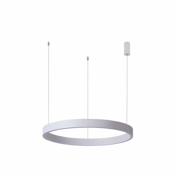 Moderne hvid lysende LED-ring pendel 40W Brasco Down Italux