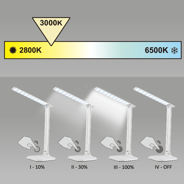 LED skrivebordslampe sort JOWI 311221 Polux