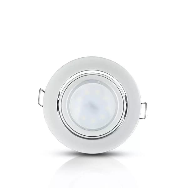 V-TAC GU10 Takspotlight Rund Rörlig Silvergrå VT-775