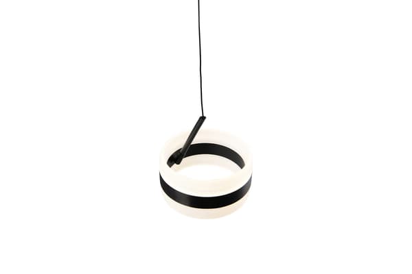 Minimalistisk sort lille LED ring pendel 8W DIOS Trio
