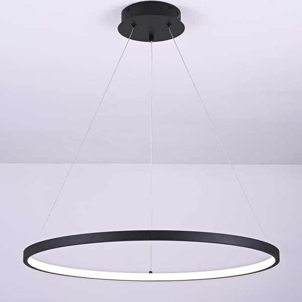 Sort LED-ring pendellampe 36W Peoria IdeaLed