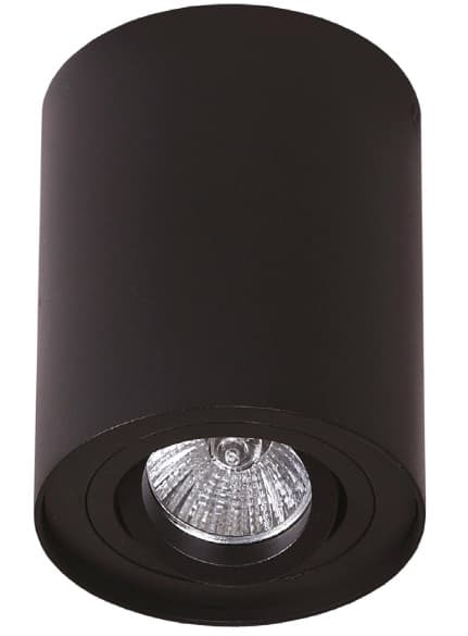 Loftspot sort rør Ø9,5 cm BASIC ROUND 1xGU10 50W C0068 Maxlight