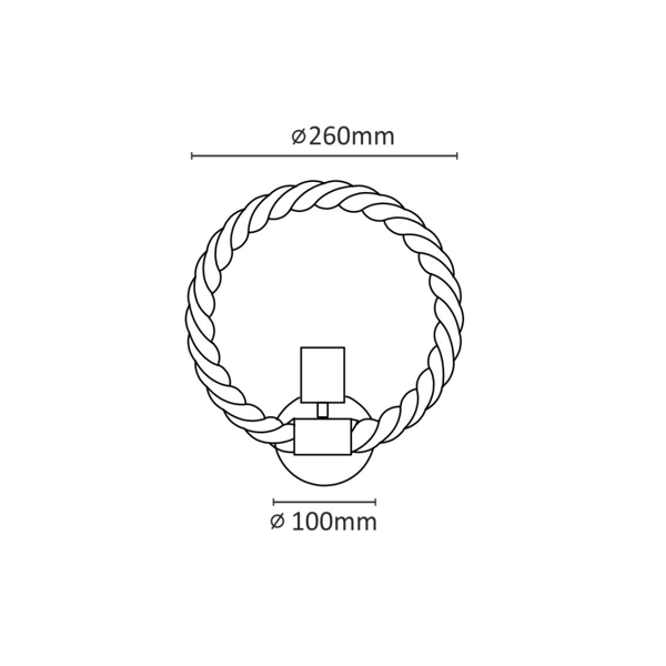 Seinävalaisin E27 ROPE ARTHUR 311450 Polux