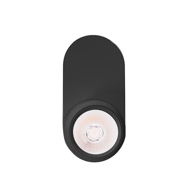 Loftspot moderne bevægelig oval sort LED 10W ZEUS Maxlight