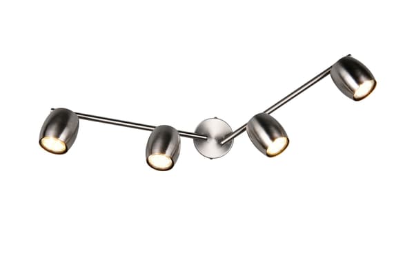 Modern silver ceiling spotlight bar movable spotlights 4xGU10 35W NANCY RL