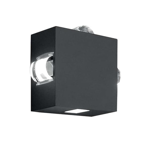 Ulkoseinävalaisin musta Sisäänrakennettu LED 10W Agner Elstead