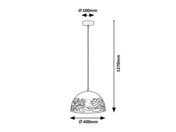 Pendellampe E27 1x60W mat sort 5086 Norena Rabalux