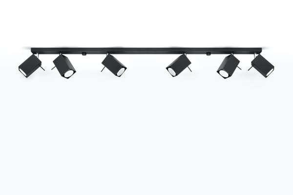 Loftlampe MERIDA 6L Sort Sollux Lighting SL.0460