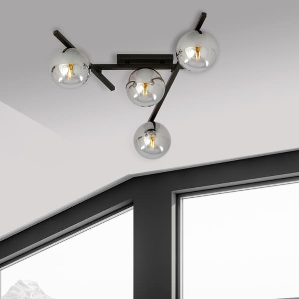 Emibig loftlampe 4xE14 40W SMART 4 SORT/GRAFIT 1104/4